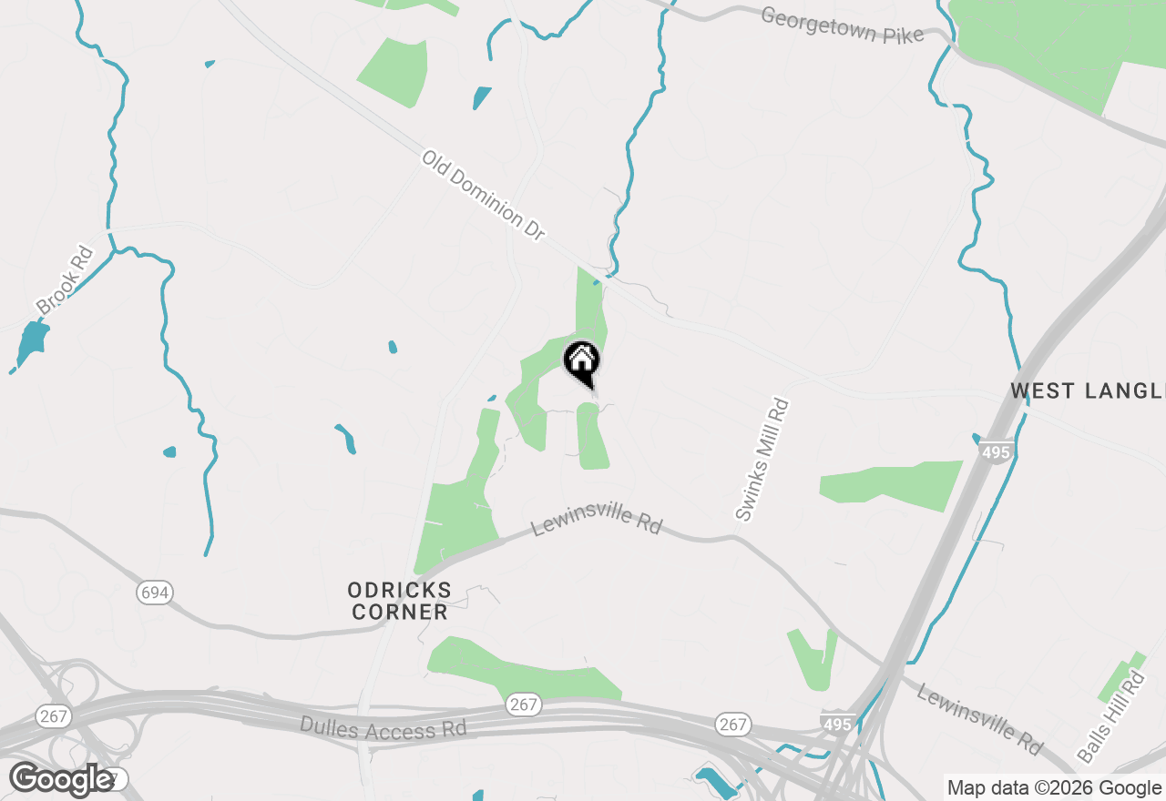 Map of 1109 Old Cedar Road, Mclean, VA 22102