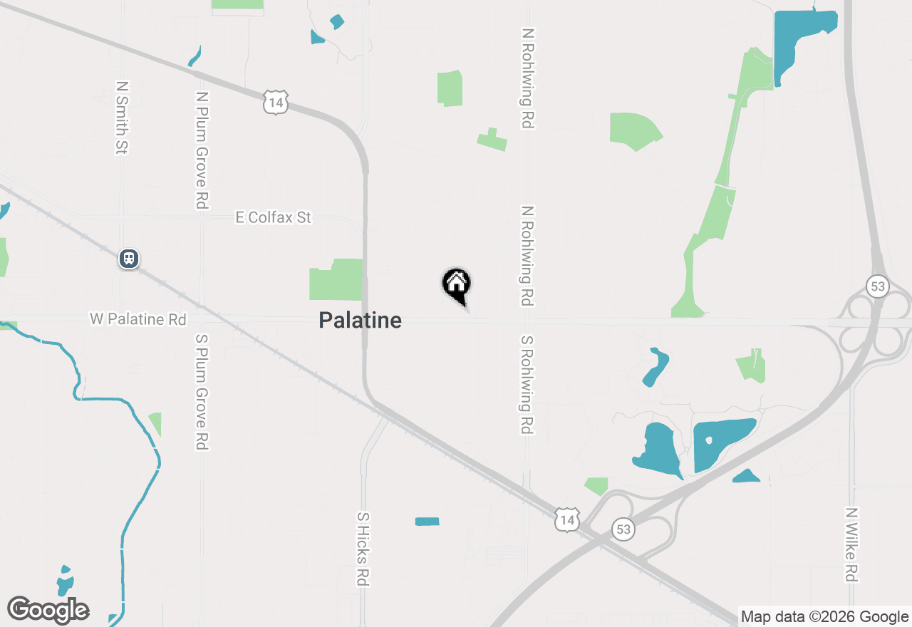 Map of 612 E Palatine Road, Palatine, IL 60074