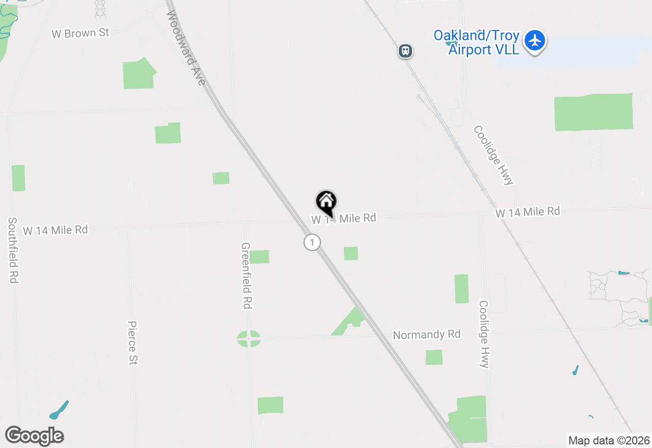 Map of 4221 W 14 Mile Road, Royal Oak, MI 48073