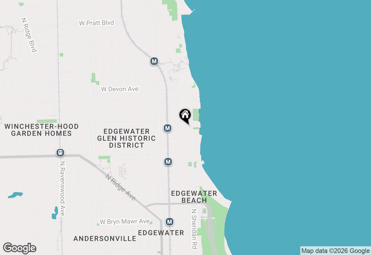 Map of 6159 N Kenmore Avenue #3S, Chicago, IL 60660