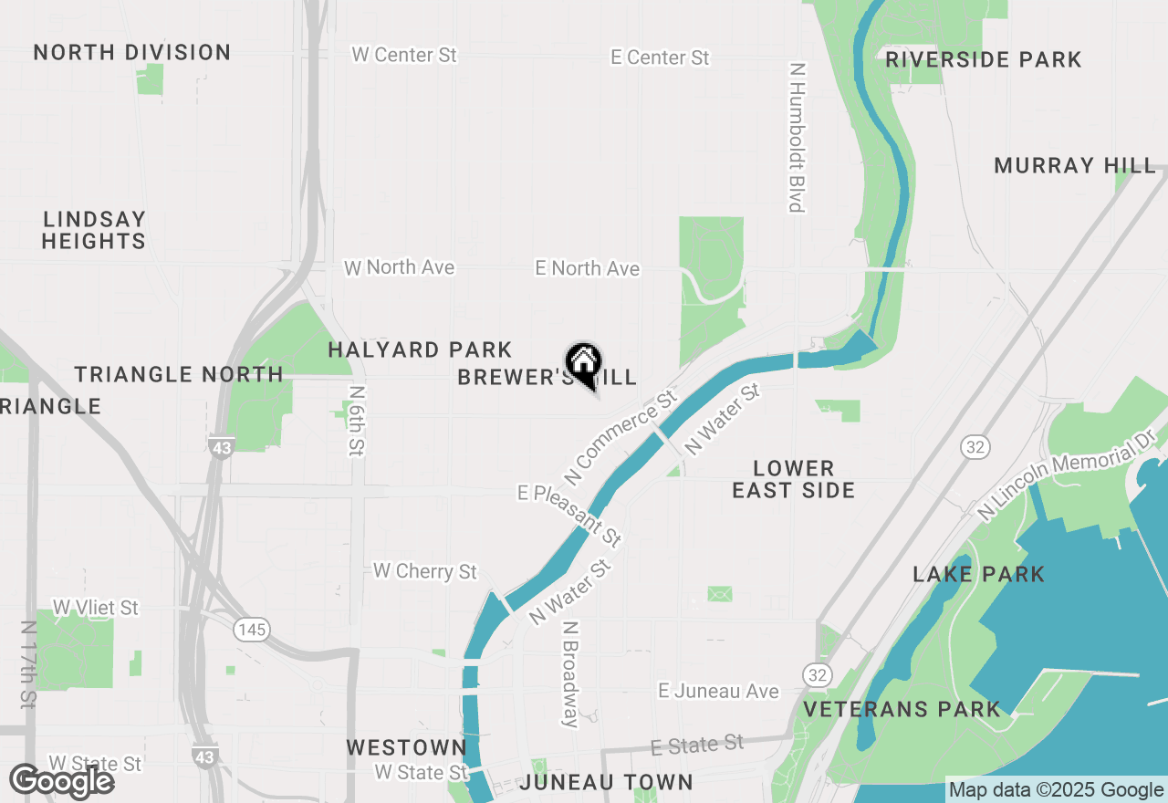 Map of 1924 N Hubbard St #101, Milwaukee, WI 53212