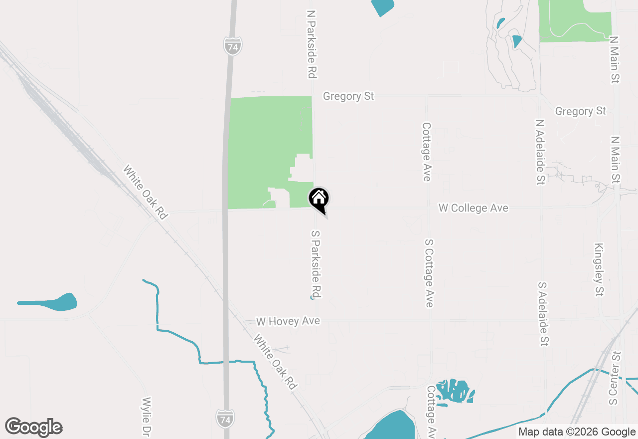 Map of 104 S Parkside Road, Normal, IL 61761
