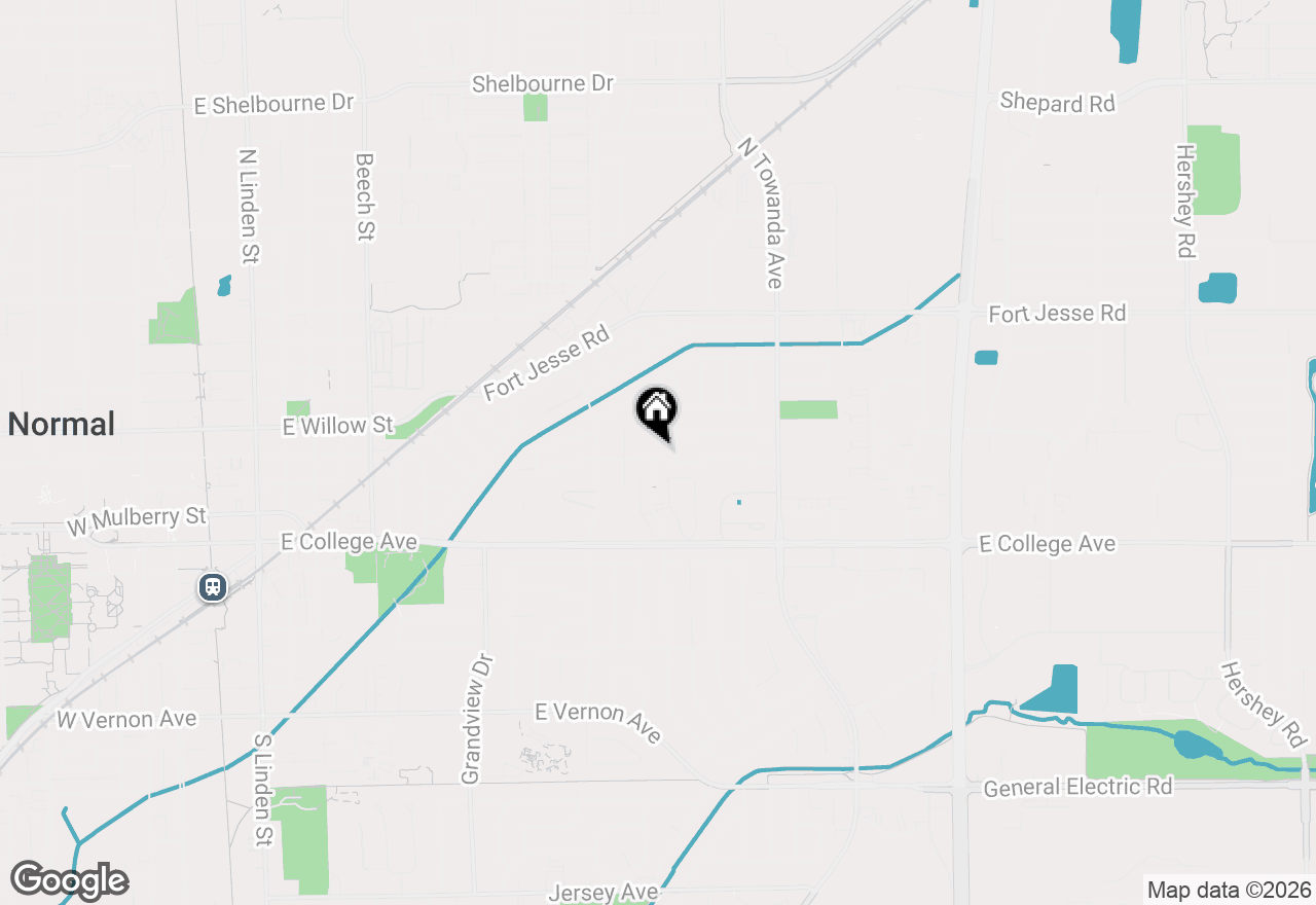 Map of 1316 Hanson Drive, Normal, IL 61761