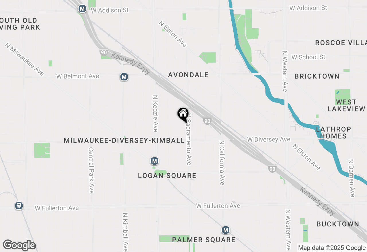 Map of 3017 W George Street #G, Chicago, IL 60618