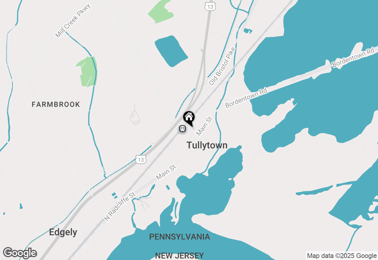 Map of 77 Fallsington Avenue, Bristol, PA 19007