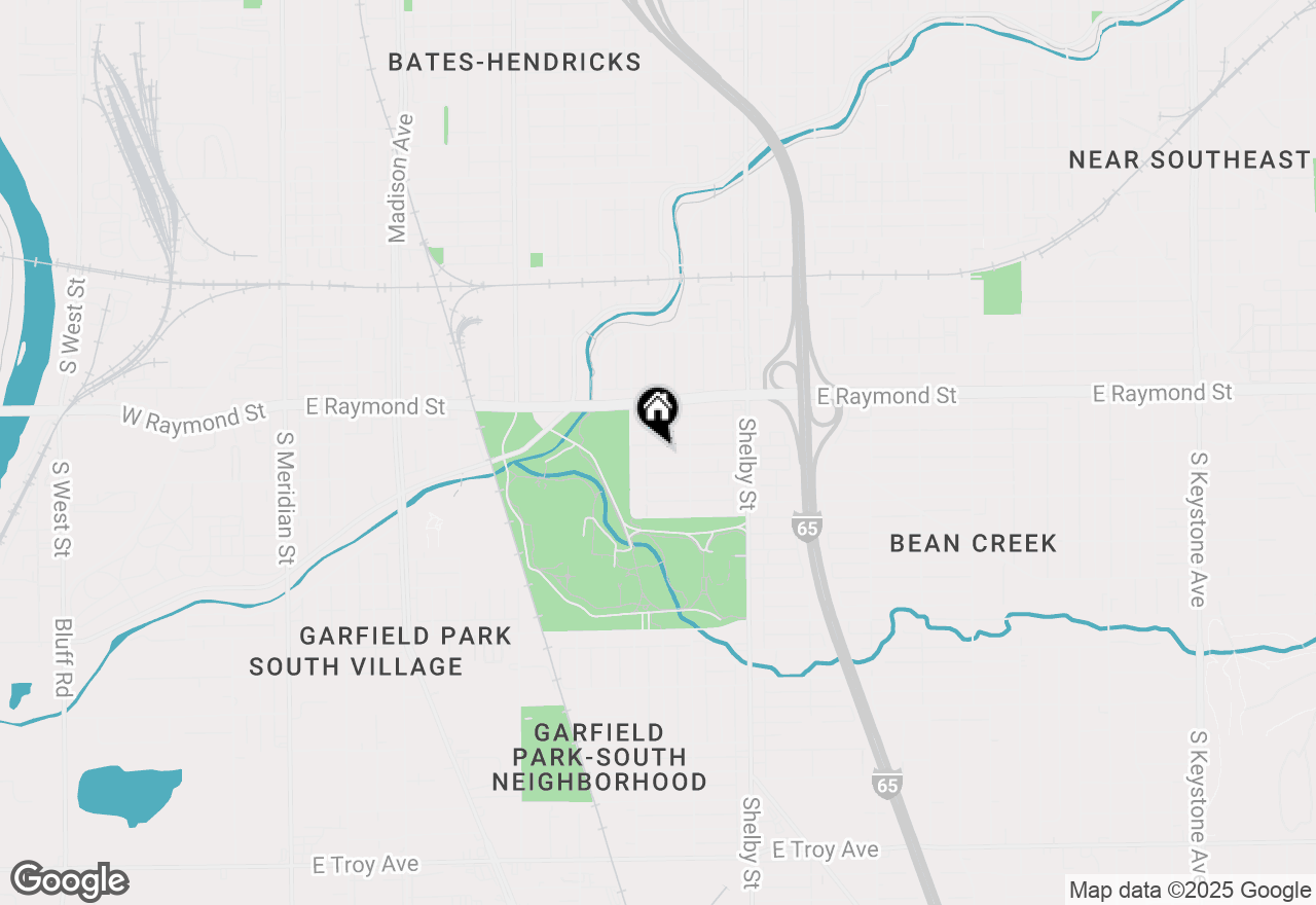 Map of 928 Hervey Street, Indianapolis, IN 46203