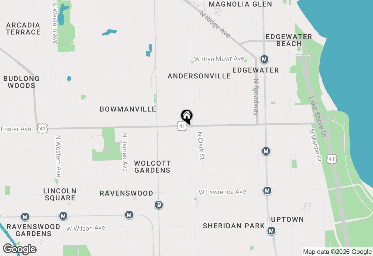 Map of 1615 W Foster Avenue #G, Chicago, IL 60640