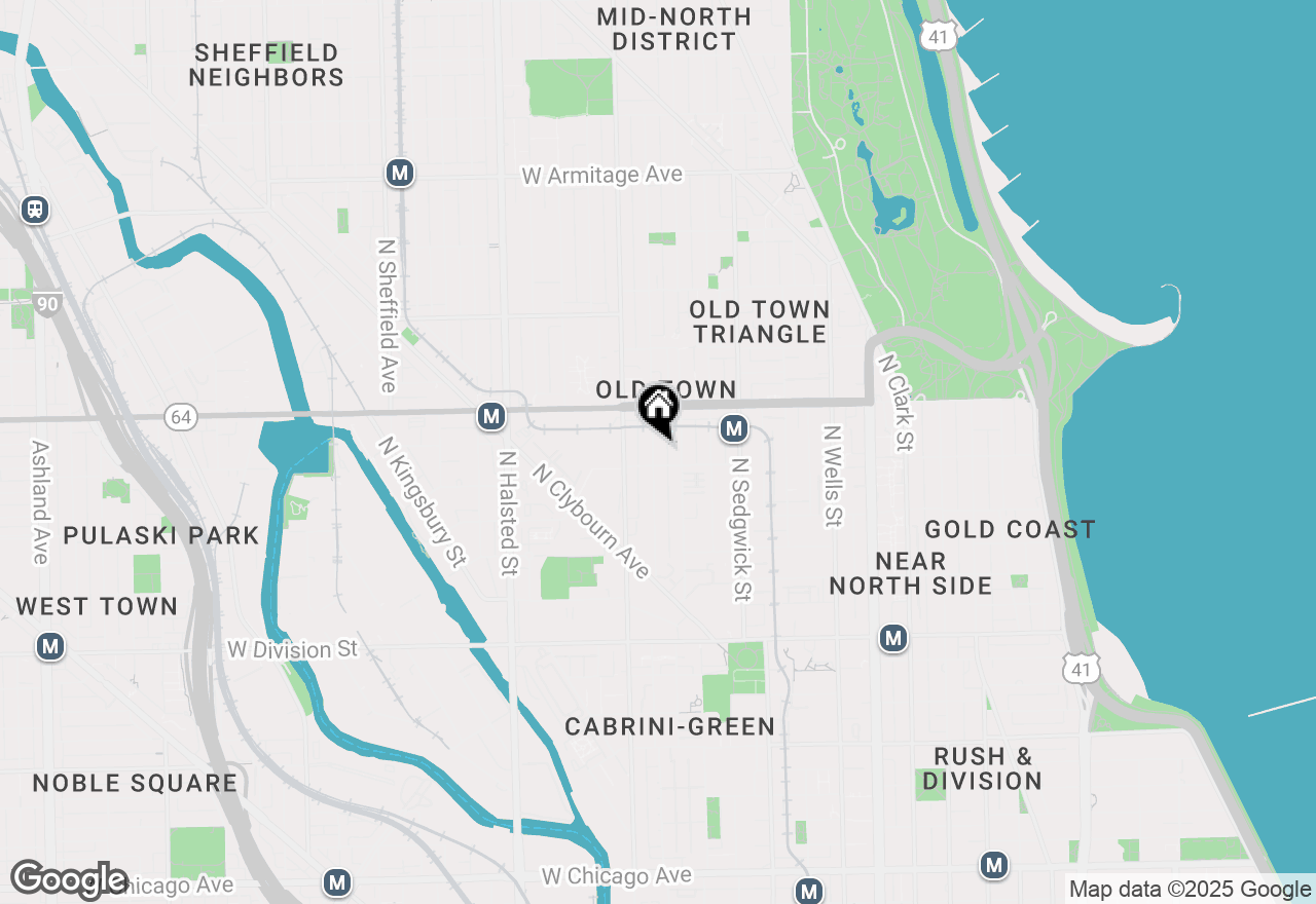 Map of 1515 N Mohawk Street #2, Chicago, IL 60610