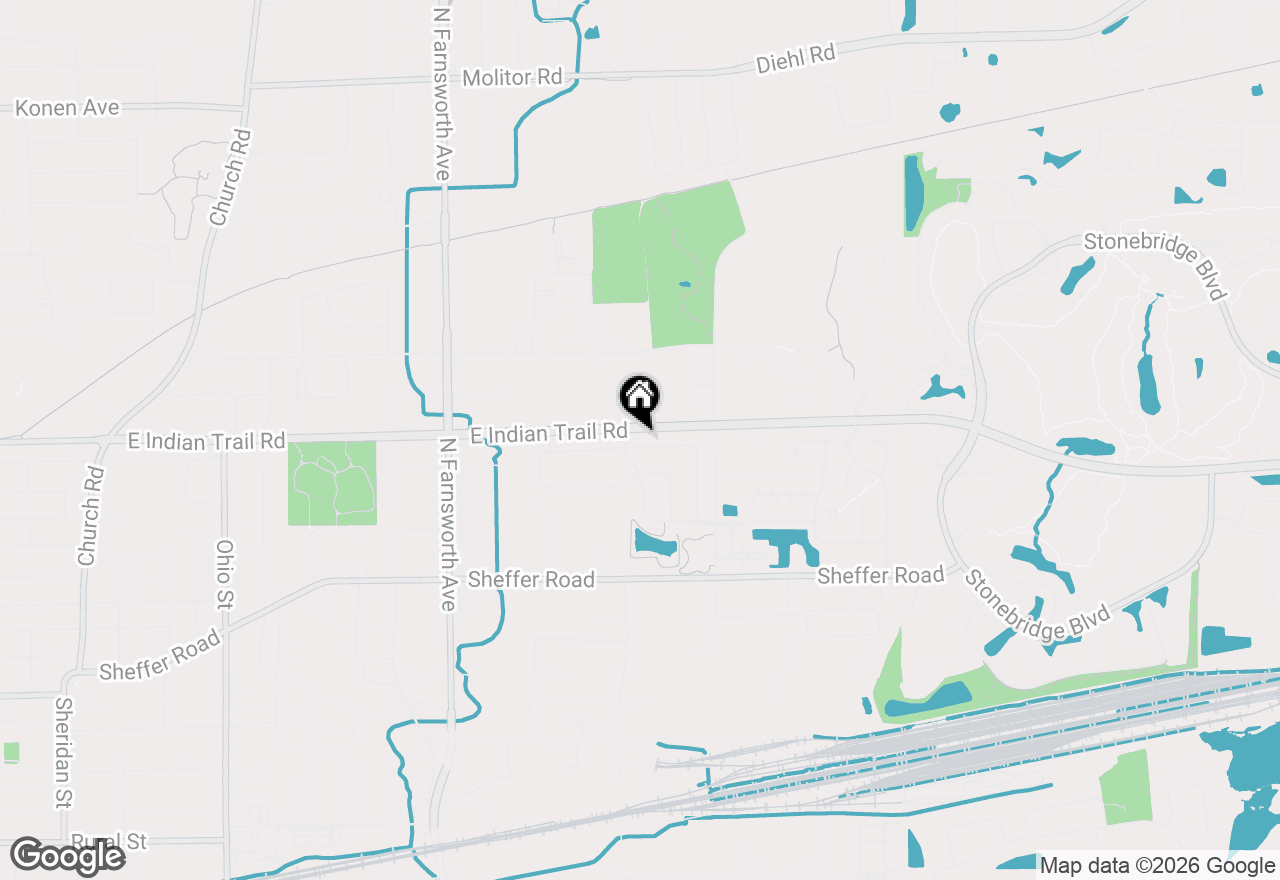 Map of 1660 Briarheath Drive, Aurora, IL 60505