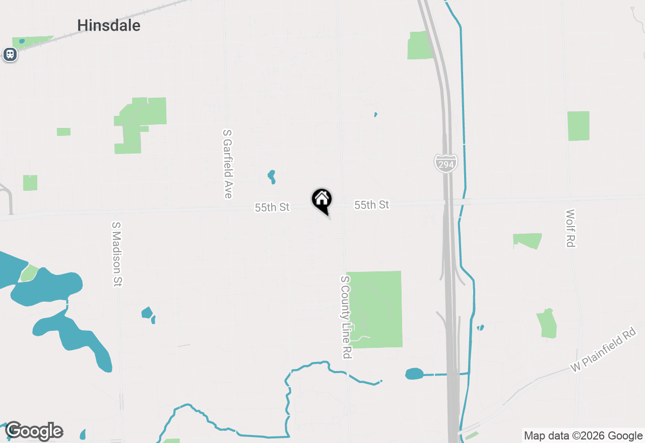 Map of 5561 S Oak Street, Hinsdale, IL 60521
