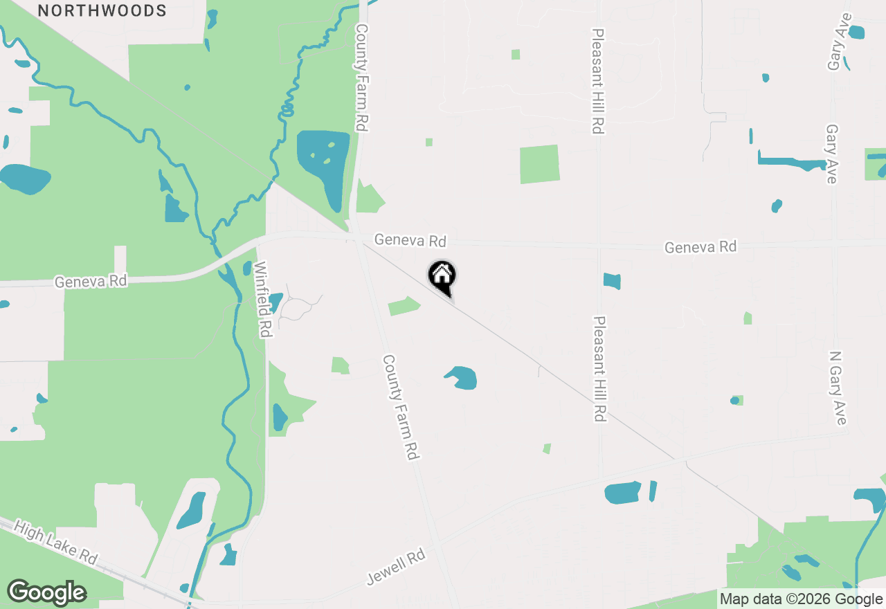 Map of 0N655 Courtney Lane, Winfield, IL 60190