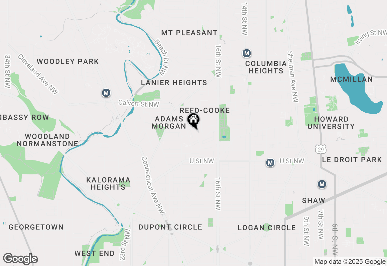 Map of 2304 Ontario Road Nw, Washington, DC 20009
