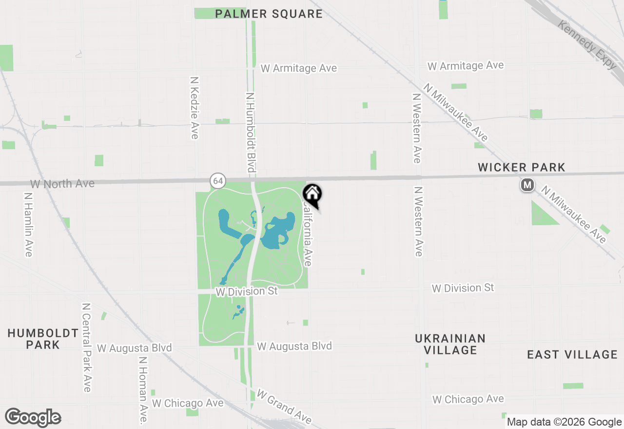 Map of 1443 N California Avenue #1, Chicago, IL 60622
