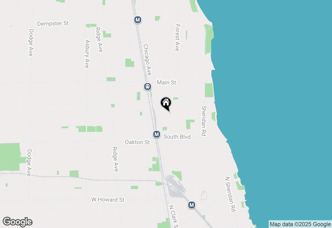 Map of 643 Hinman Avenue #3N, Evanston, IL 60202