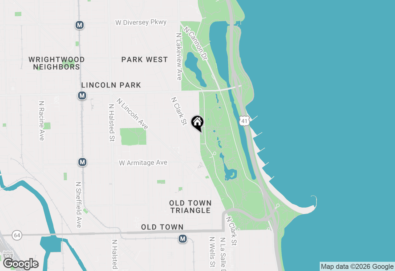 Map of 2126 N Lincoln Park West, Chicago, IL 60614