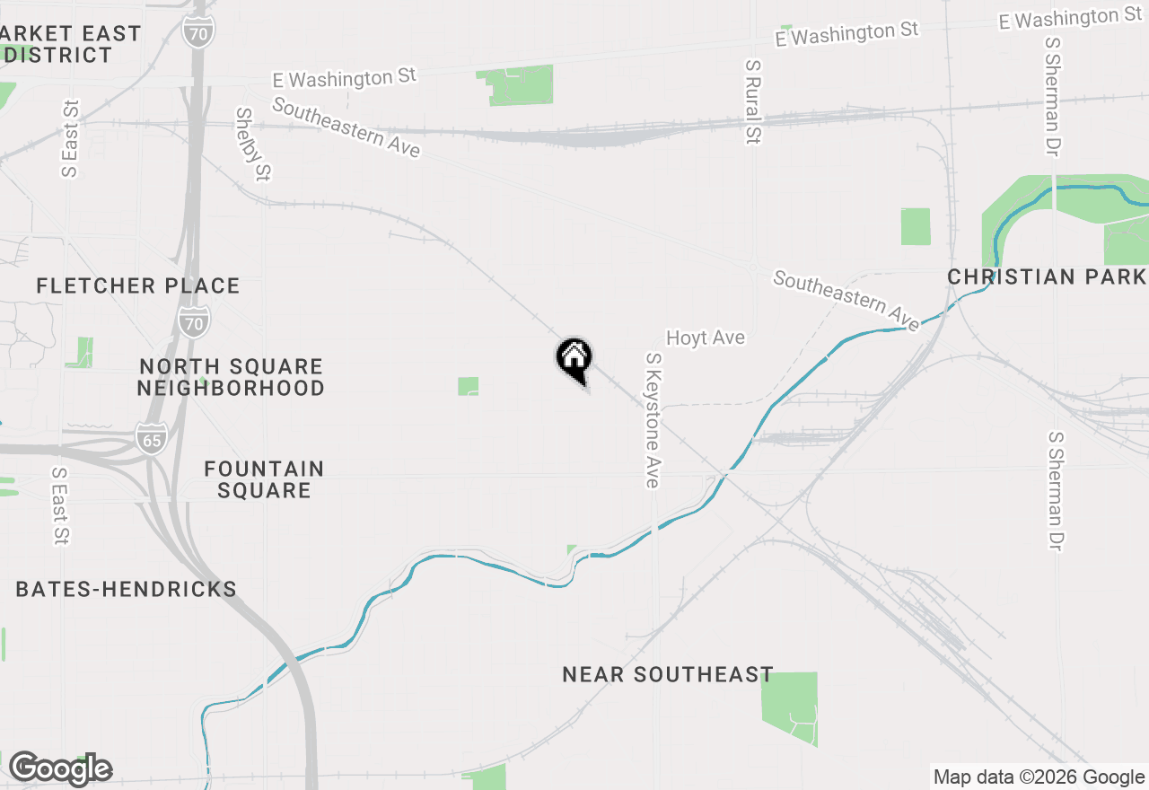 Map of 2134 Pleasant Street, Indianapolis, IN 46203