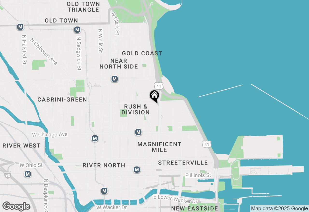 Map of 100 E Walton Street #15DE, Chicago, IL 60611