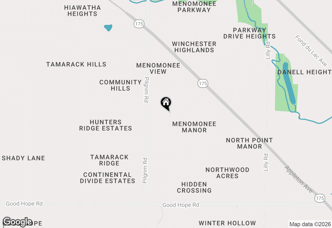 Map of N78W15339 Haymeadow Rd, Menomonee Falls, WI 53051