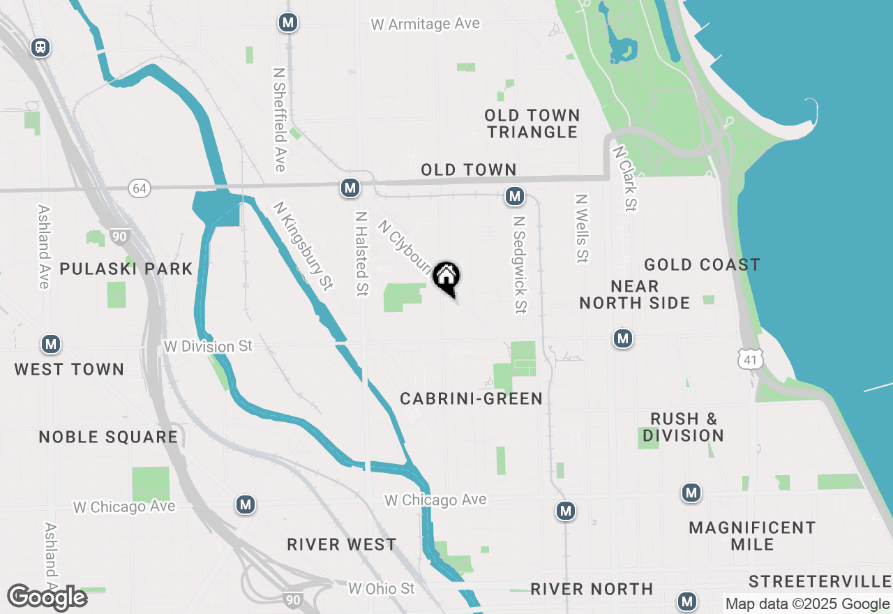 Map of 1315 N Larrabee Street, Chicago, IL 60610