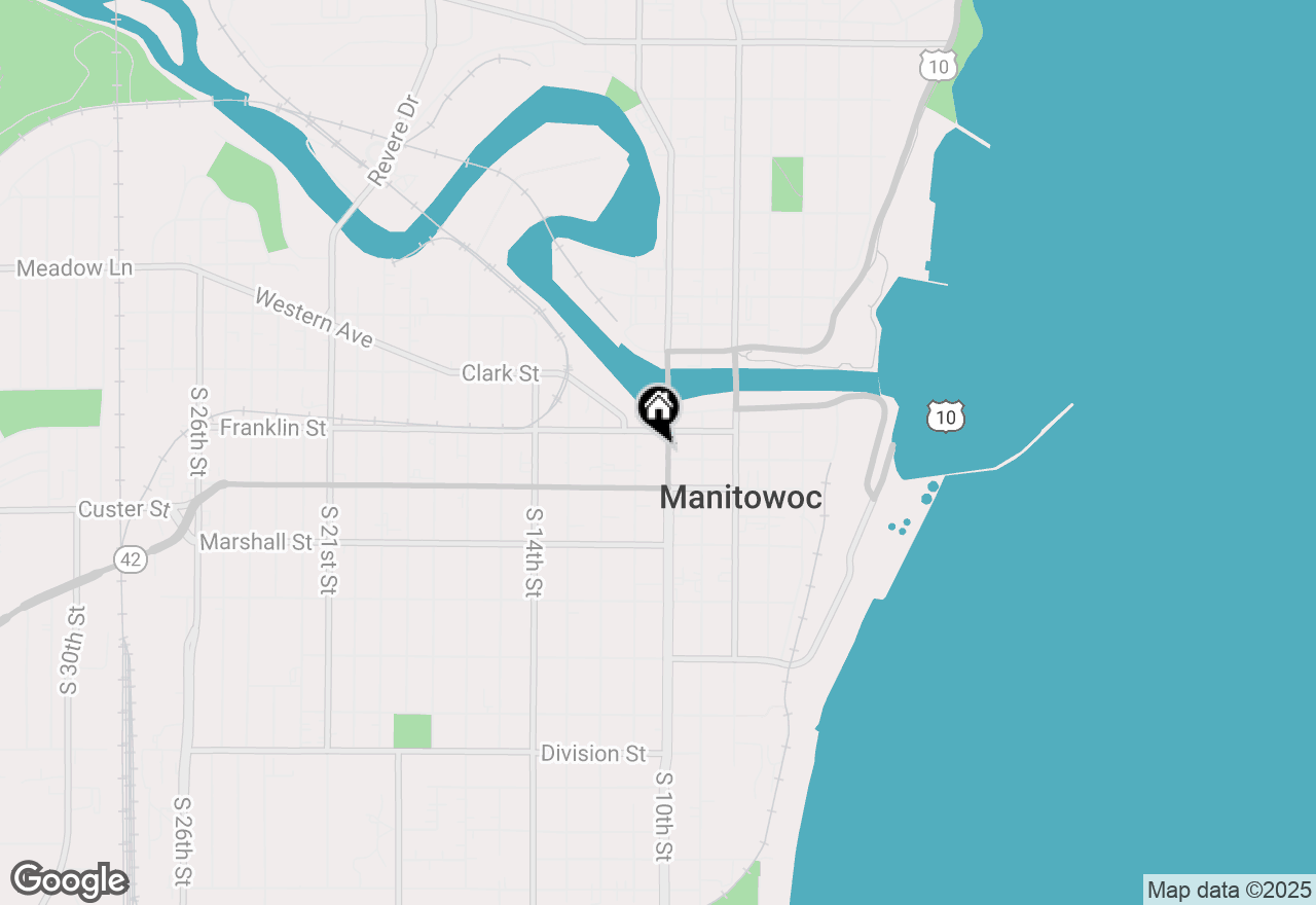 Map of 914 S 10th St, Manitowoc, WI 54220
