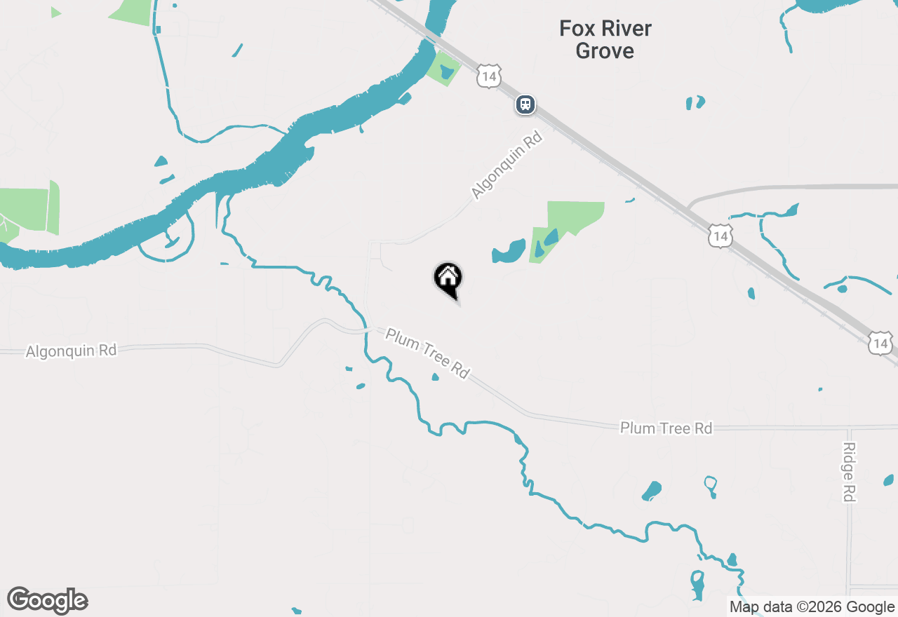 Map of 608 Thackeray Lane, Fox River Grove, IL 60021