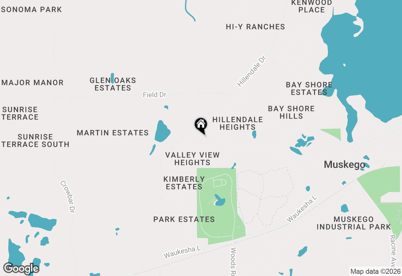 Map of W203S7759 Wood Berry Ct, Muskego, WI 53150