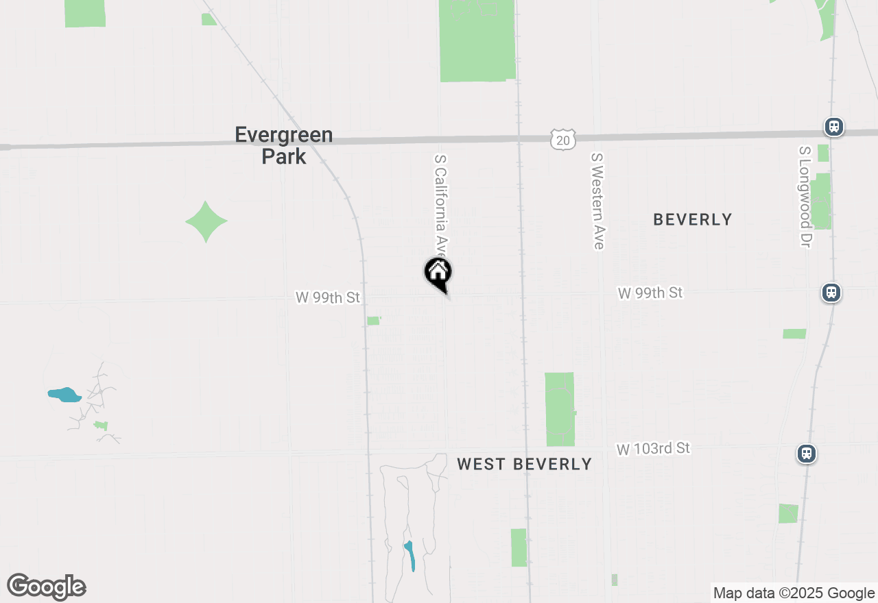 Map of 9906 S California Avenue, Evergreen Park, IL 60805