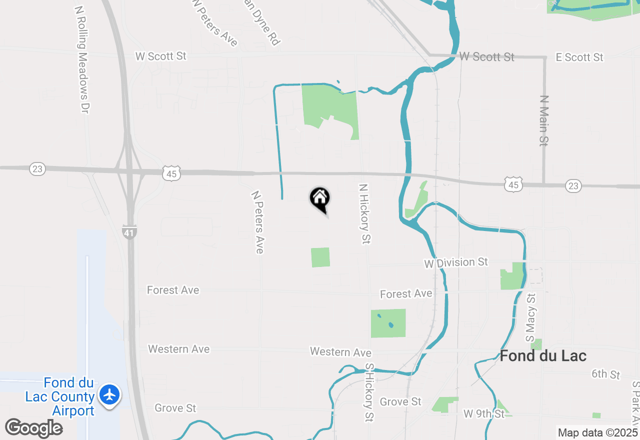 Map of 509 Russell St, Fond Du Lac, WI 54935