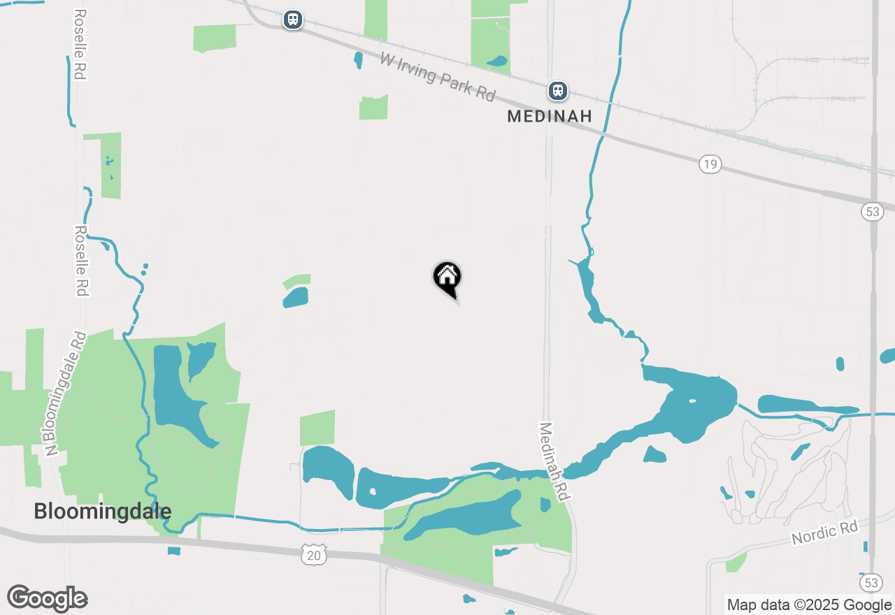 Map of 6N325 Linden Avenue, Medinah, IL 60157