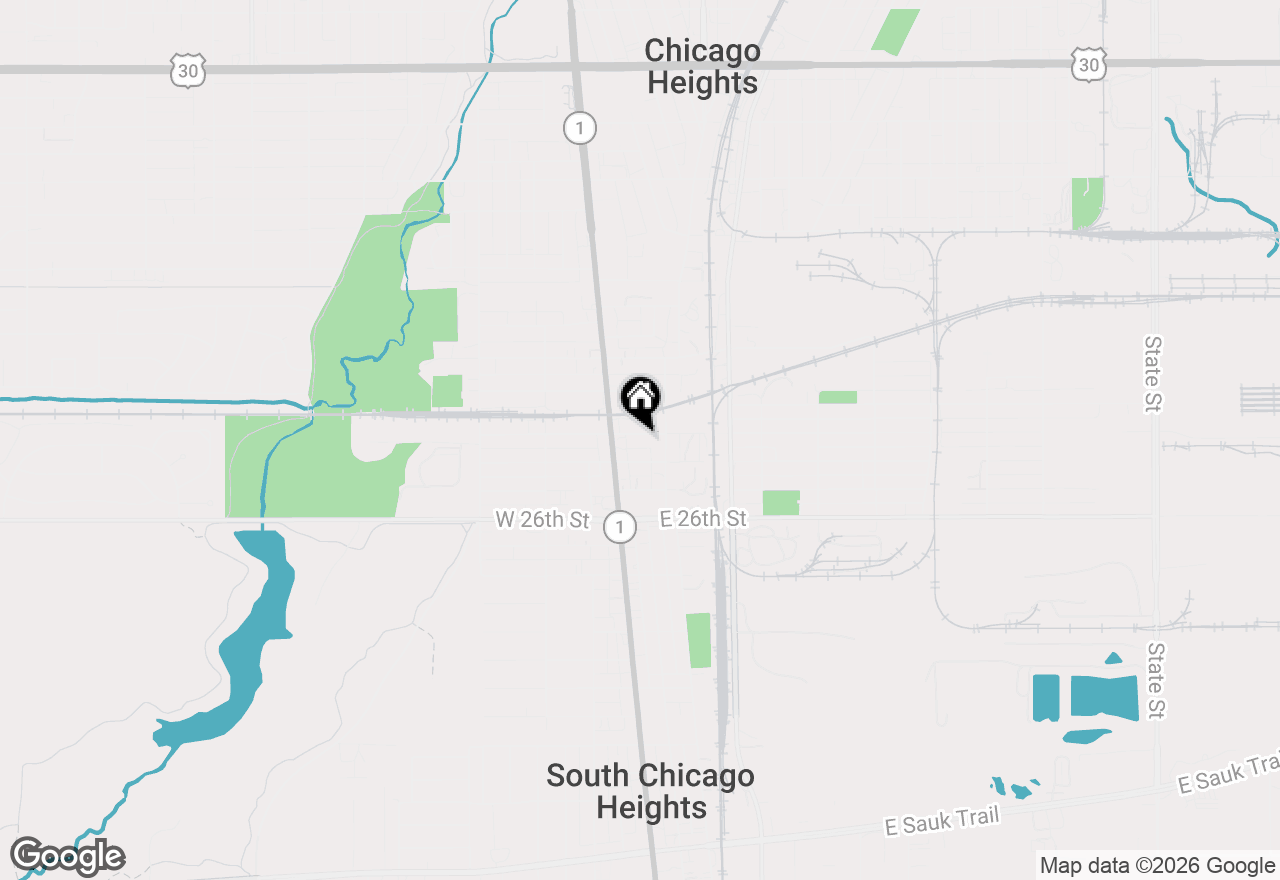 Map of 24 E 23rd Street, Chicago Heights, IL 60411