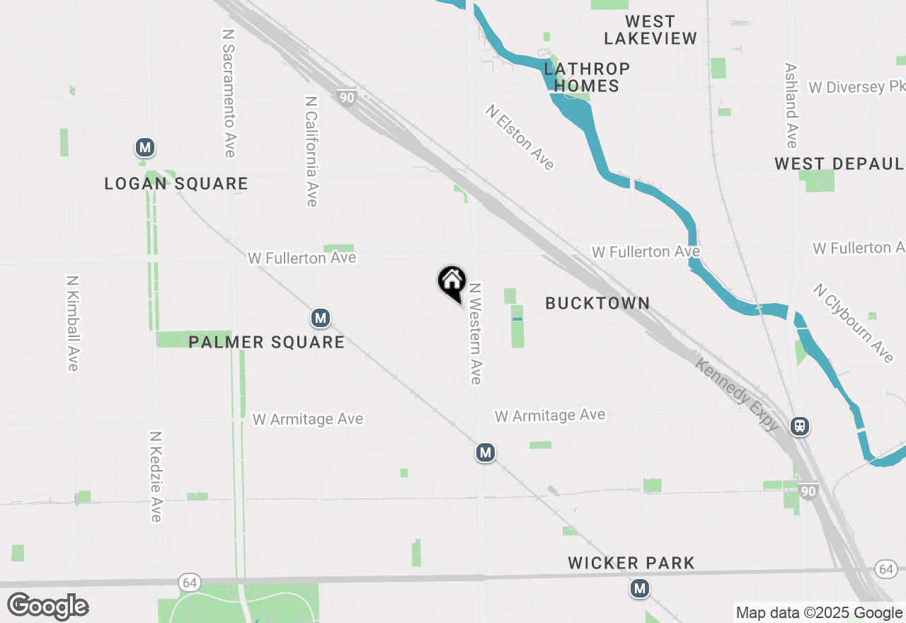 Map of 2219 N Campbell Avenue #2S, Chicago, IL 60647