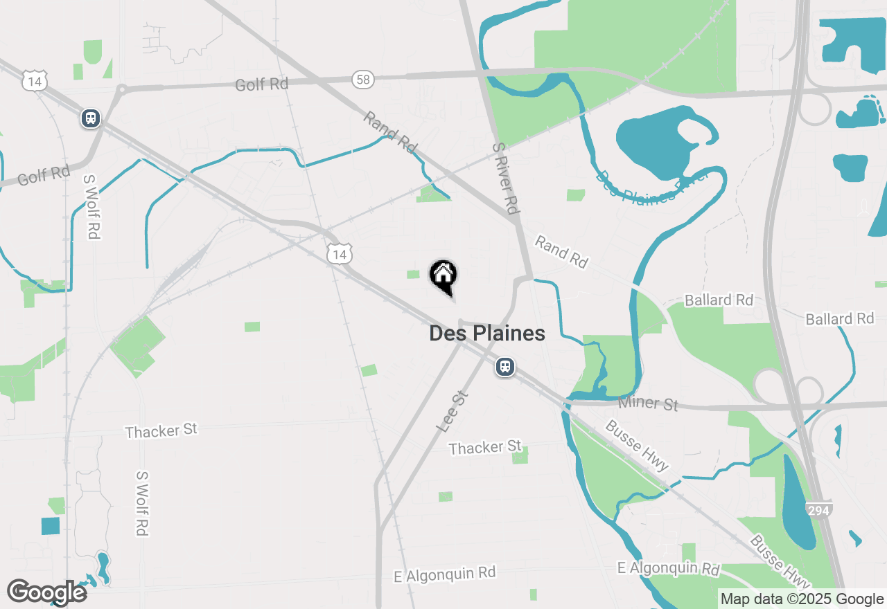 Map of 1363 Perry Street #1B, Des Plaines, IL 60016