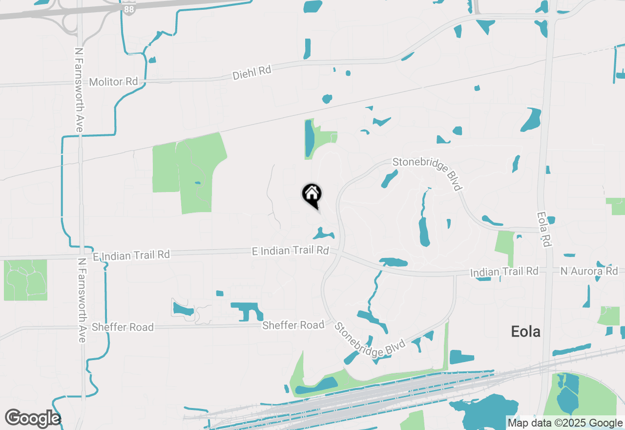 Map of 2260 Brookside Court, Aurora, IL 60502