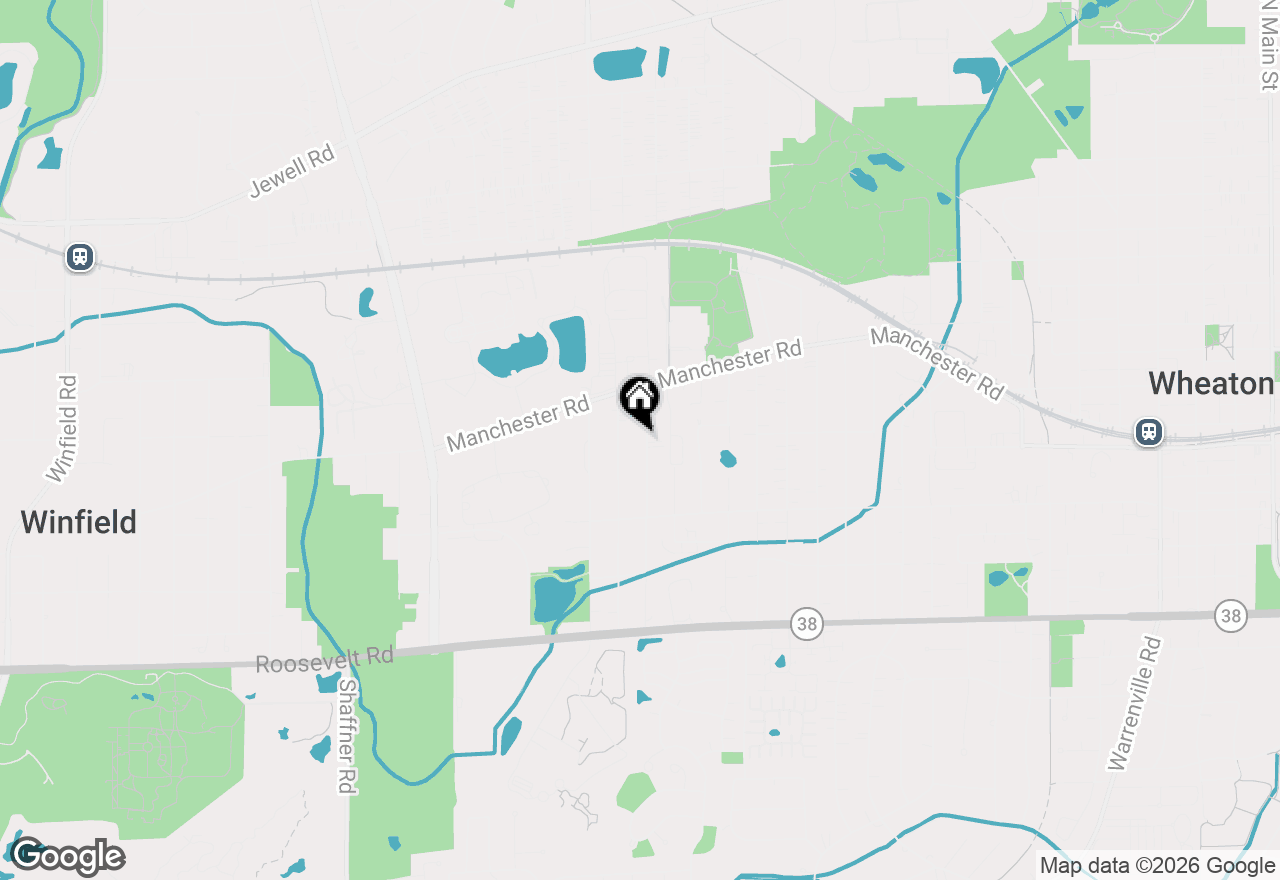 Map of 102 N Erie Street, Wheaton, IL 60187
