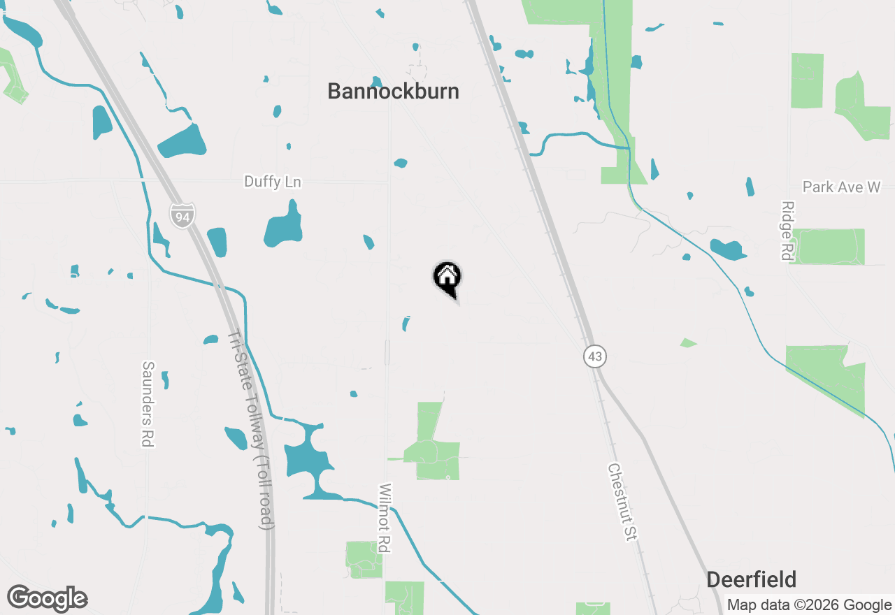 Map of 1695 Meadow Lane, Bannockburn, IL 60015