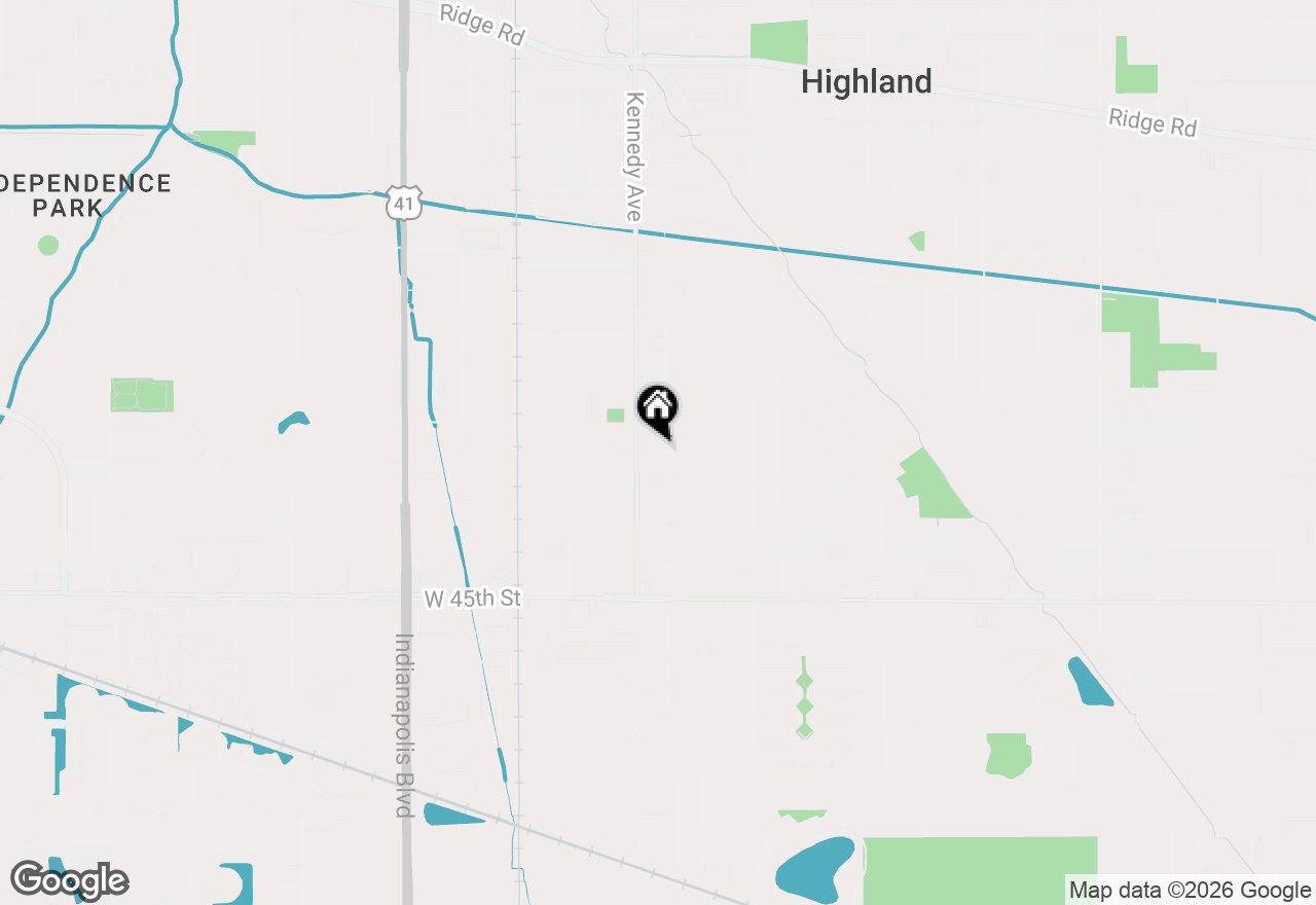 Map of 9424 Erie Street, Highland, IN 46322