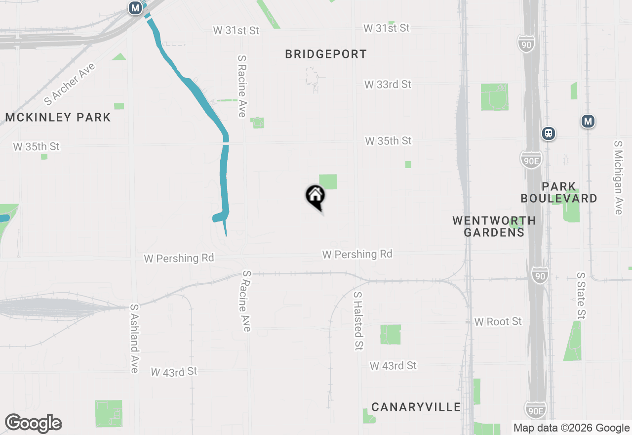 Map of 3760 S Sangamon Street, Chicago, IL 60609
