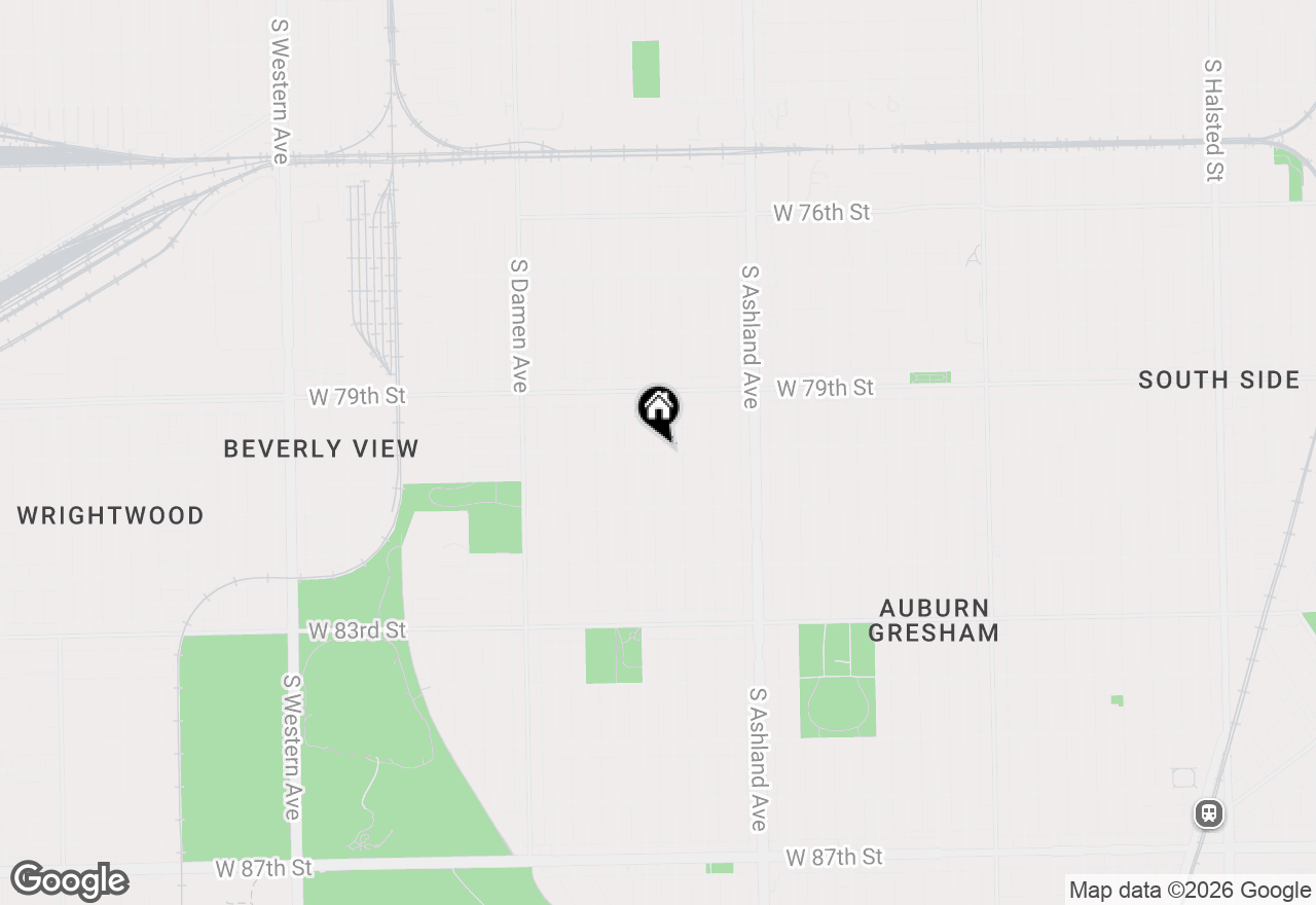 Map of 1741 W 80th Street #1741-3, Chicago, IL 60620