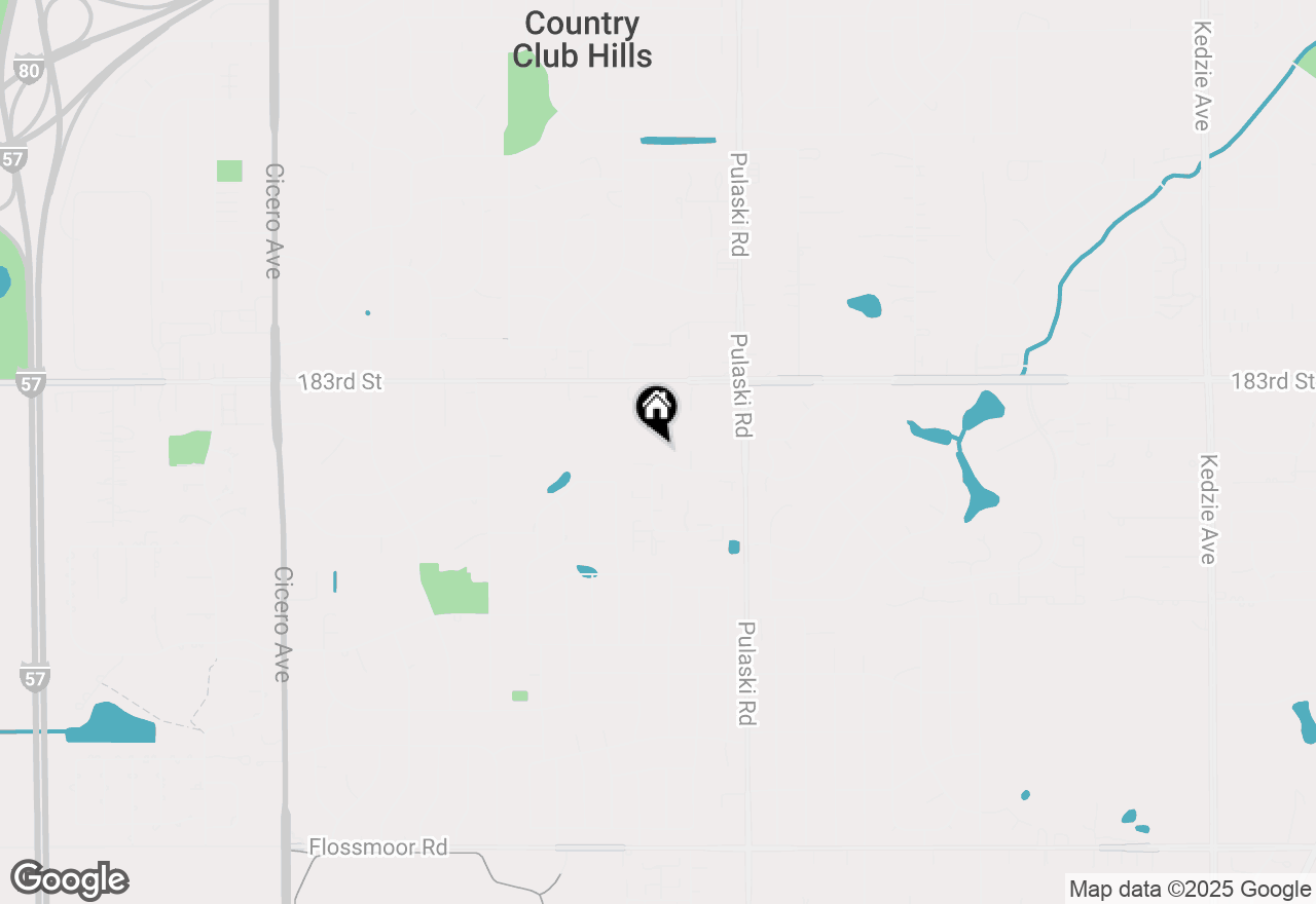 Map of 1135 Williamsburg Road, Country Club Hills, IL 60478