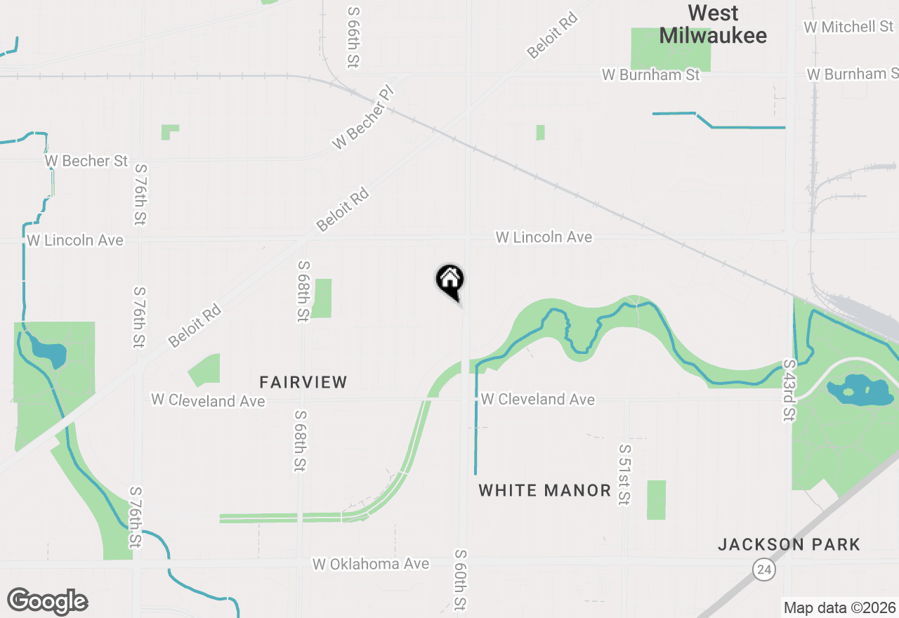 Map of 2468 S 61st St, West Allis, WI 53219