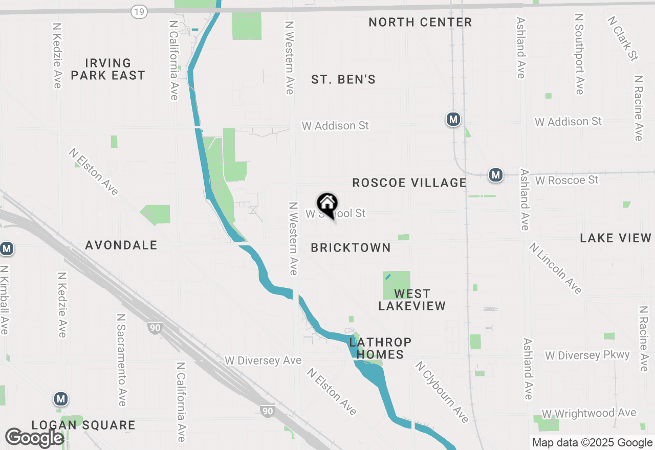 Map of 3237 N Oakley Avenue #2N, Chicago, IL 60618