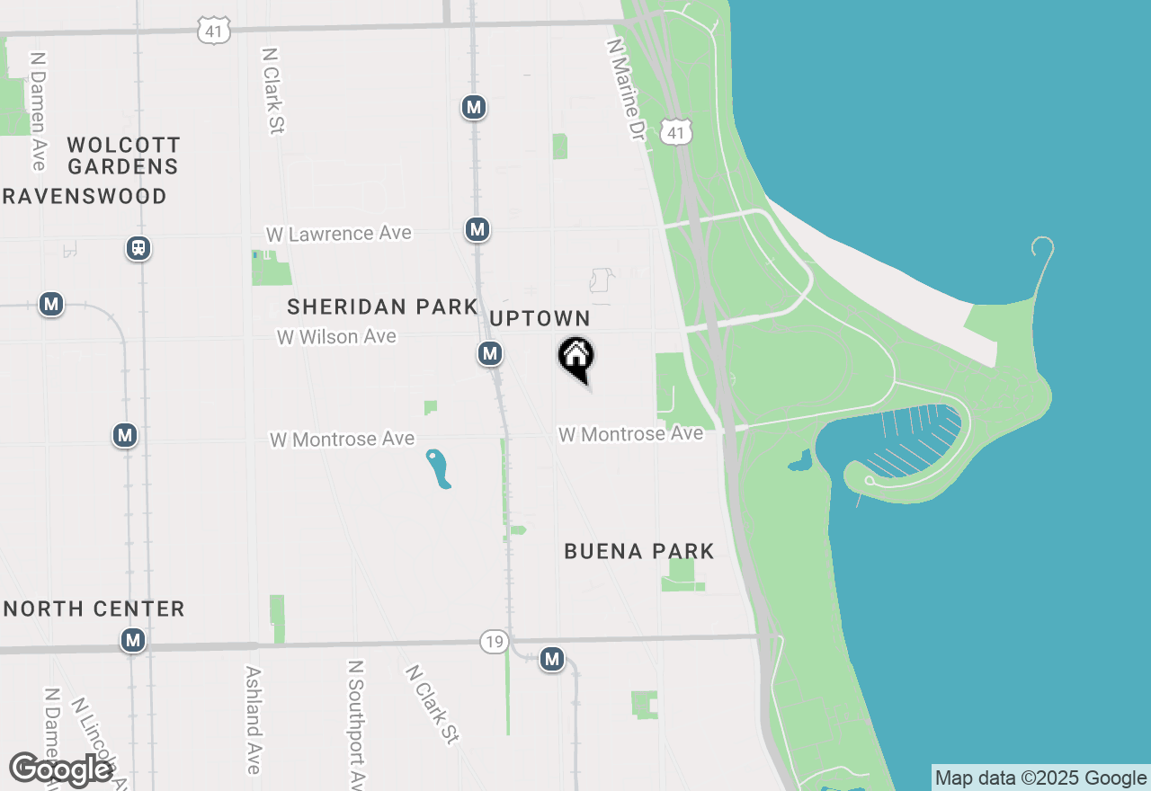 Map of 933 W Sunnyside Avenue #2N, Chicago, IL 60640