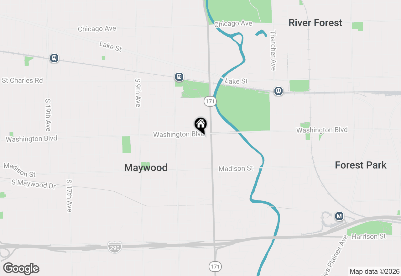 Map of 606 S 2nd Avenue, Maywood, IL 60153