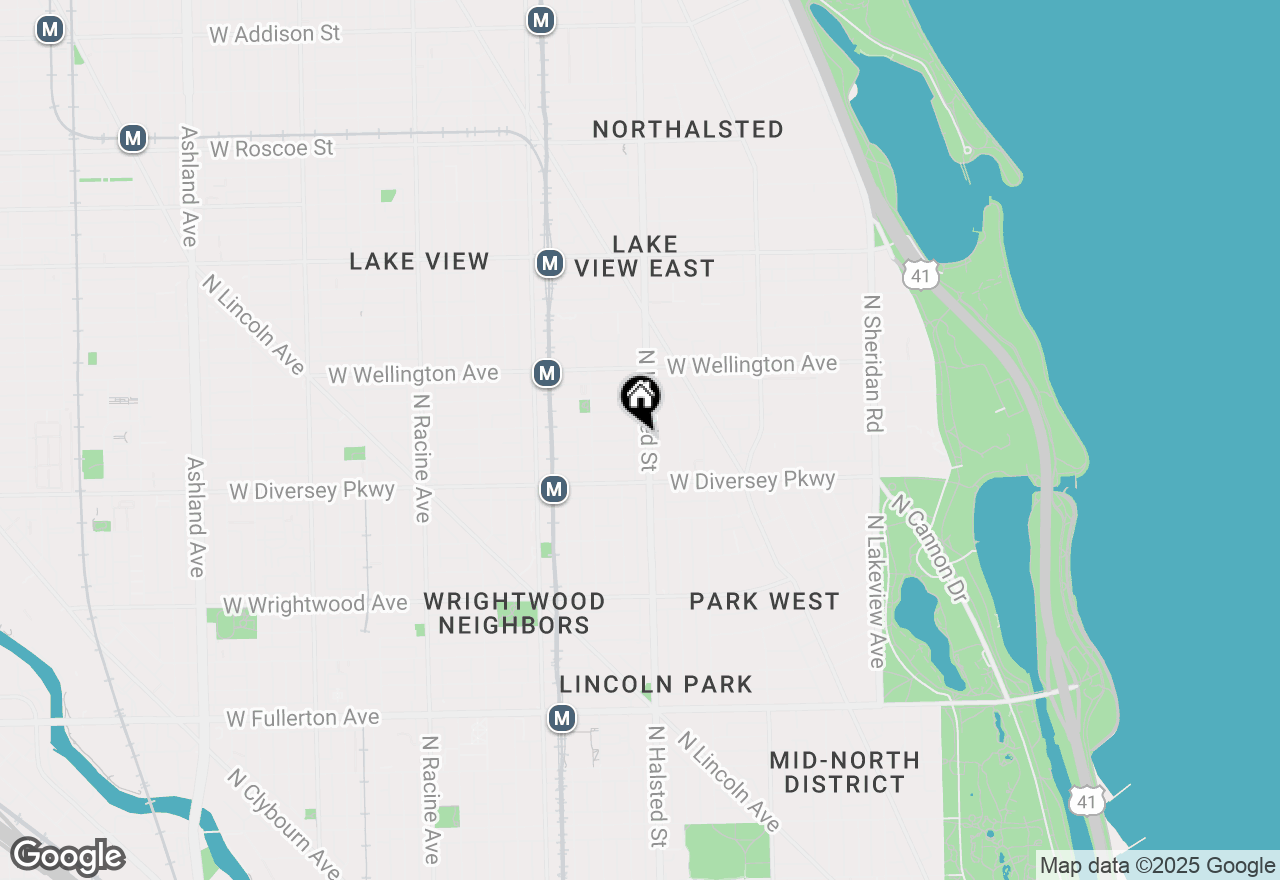 Map of 2846 N Halsted Street #1N, Chicago, IL 60657
