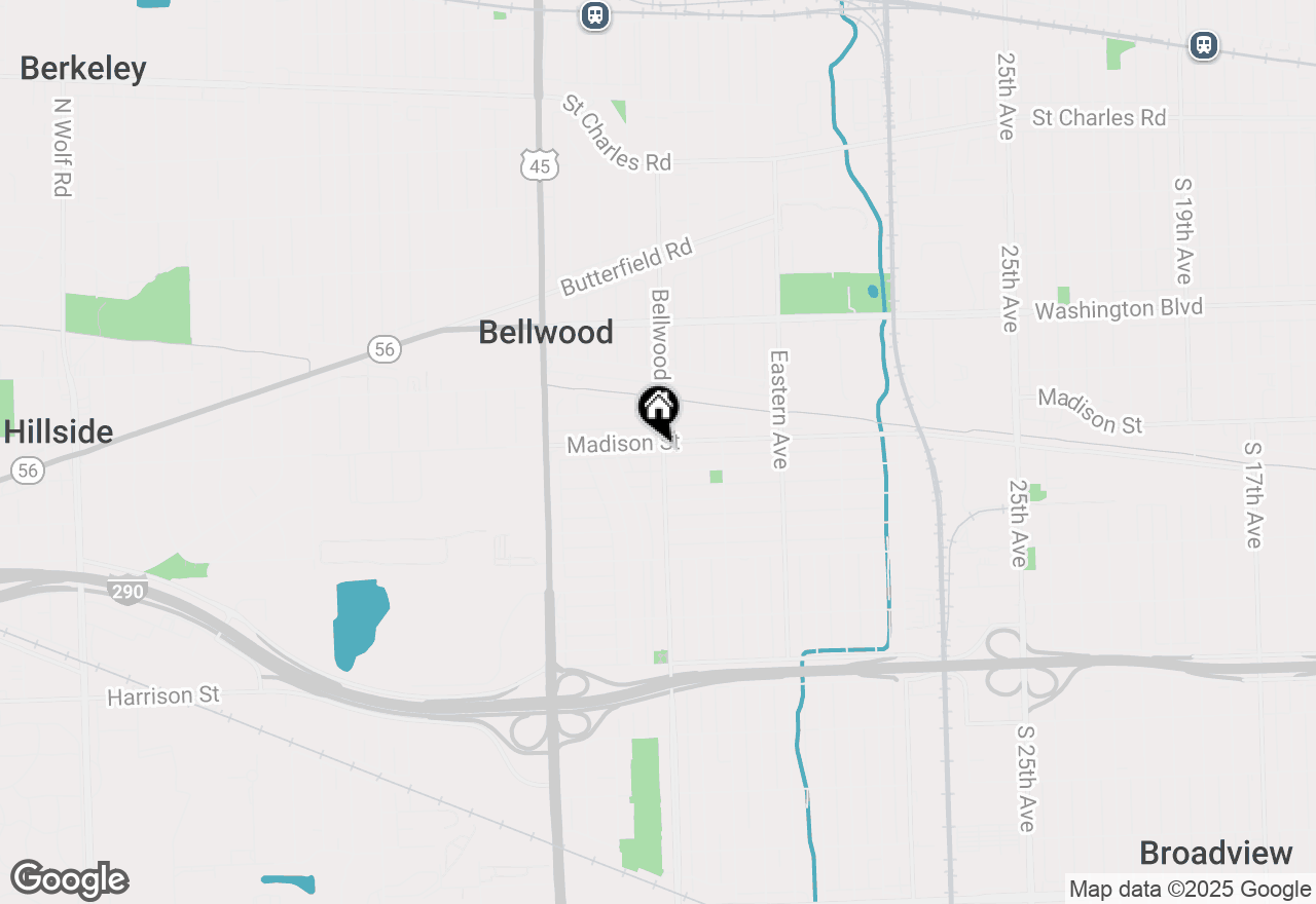 Map of 802 Bellwood Avenue #1N, Bellwood, IL 60104
