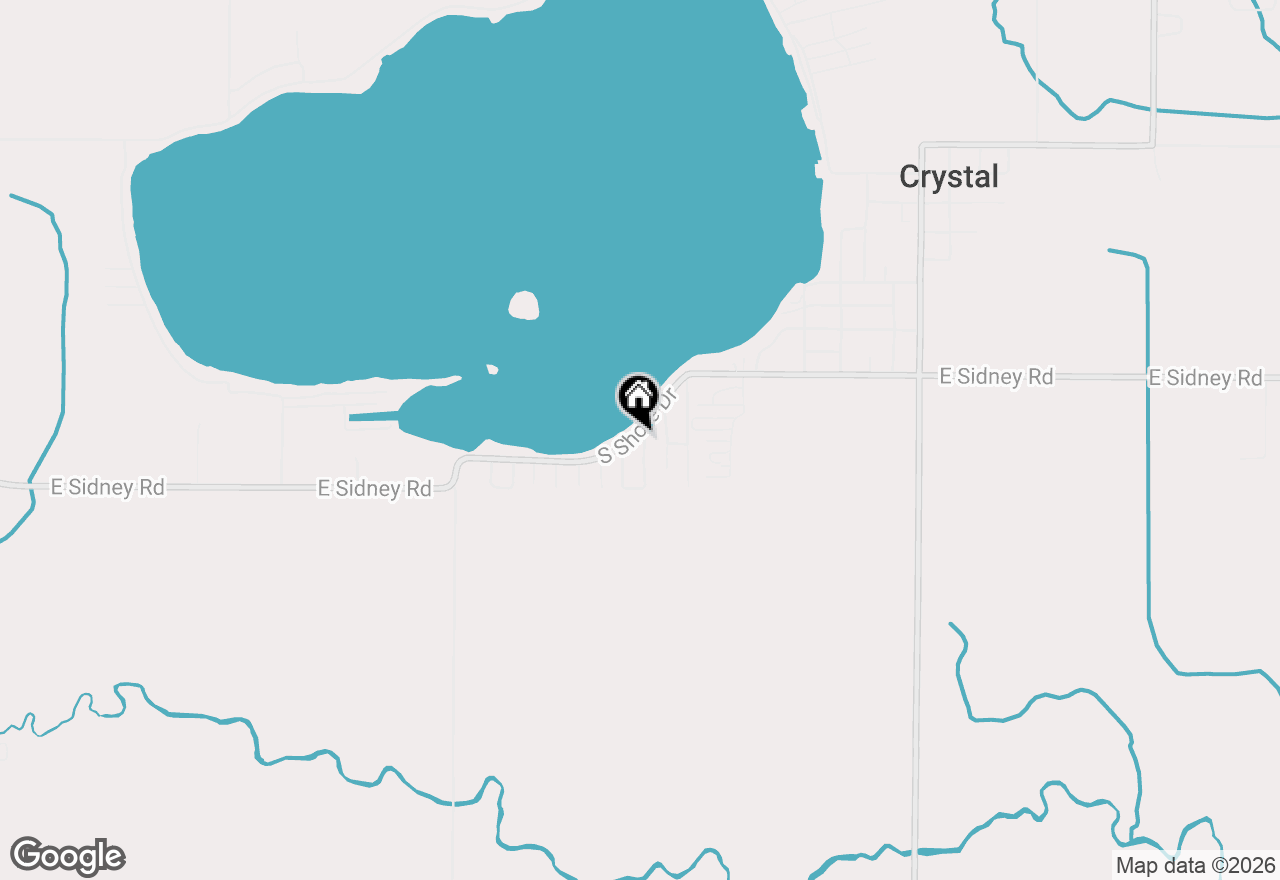 Map of 2610 S Shore Drive, Crystal, MI 48818