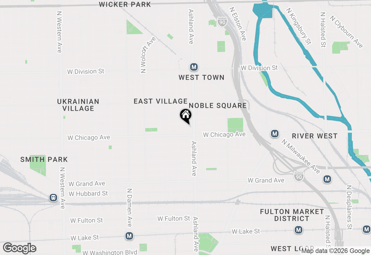 Map of 826 N Marshfield Avenue #3S, Chicago, IL 60622