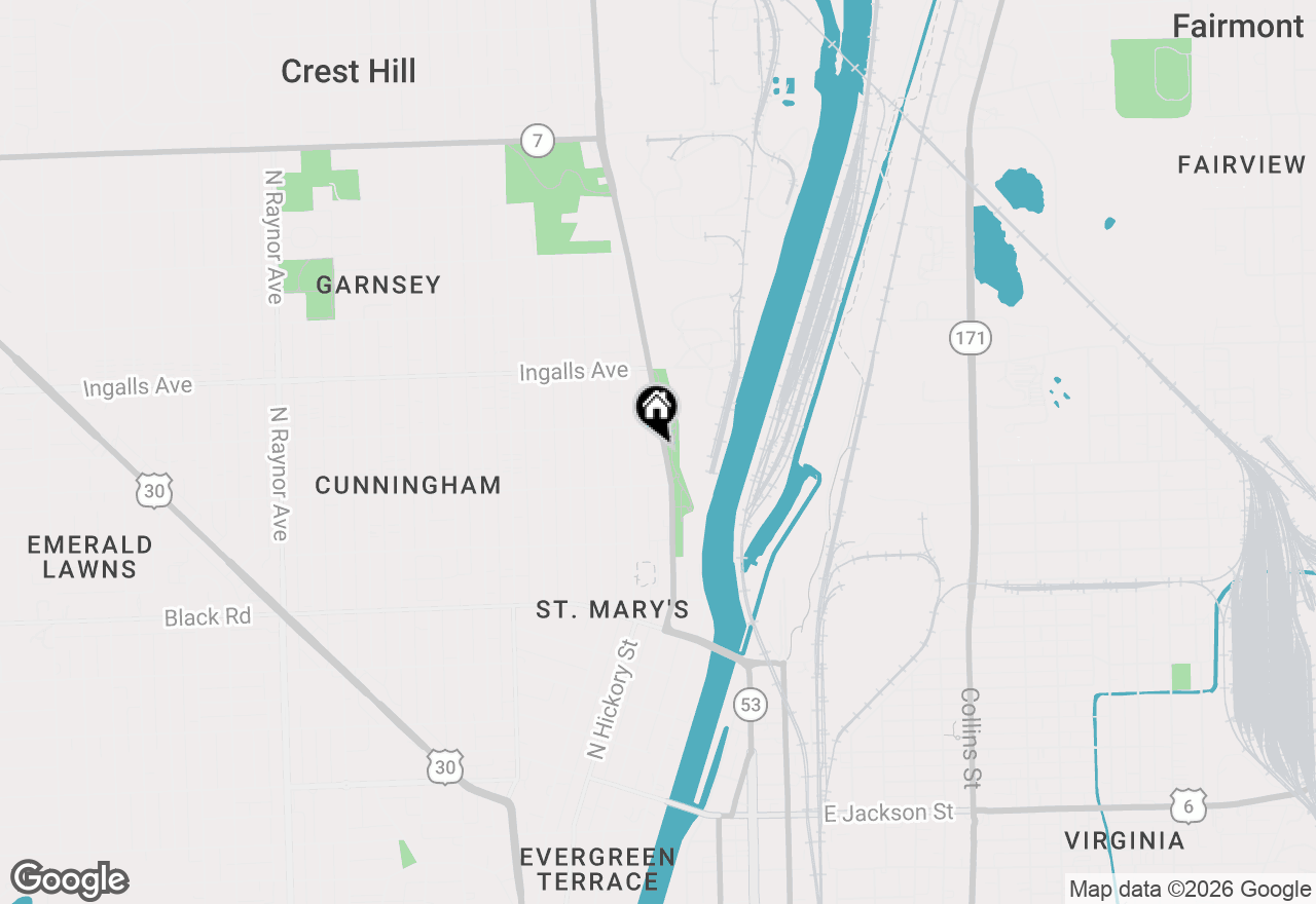 Map of 1015 N Broadway Street #D, Joliet, IL 60435
