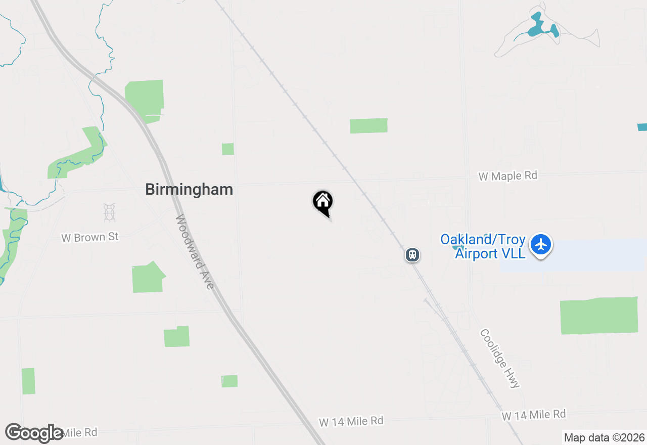 Map of 1795 Hazel Street, Birmingham, MI 48009