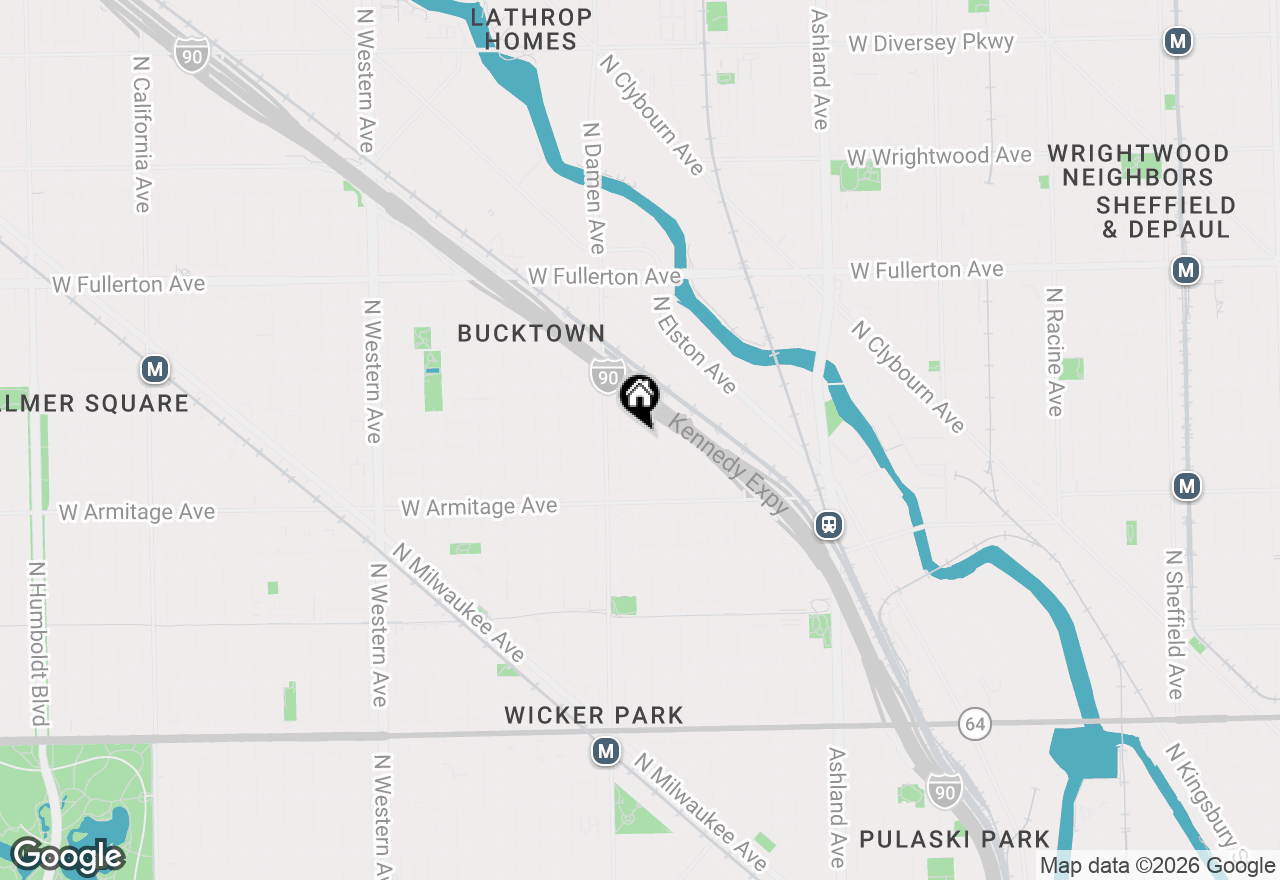 Map of 1920 W Dickens Avenue #3R, Chicago, IL 60614
